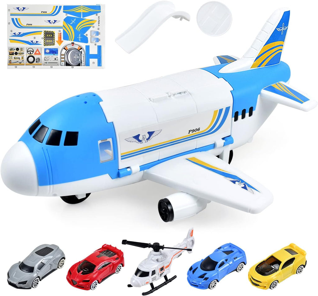 Tuko Transport Cargo Airplane Car Toy Play Set for 3+ Years Old Boys and Girls
