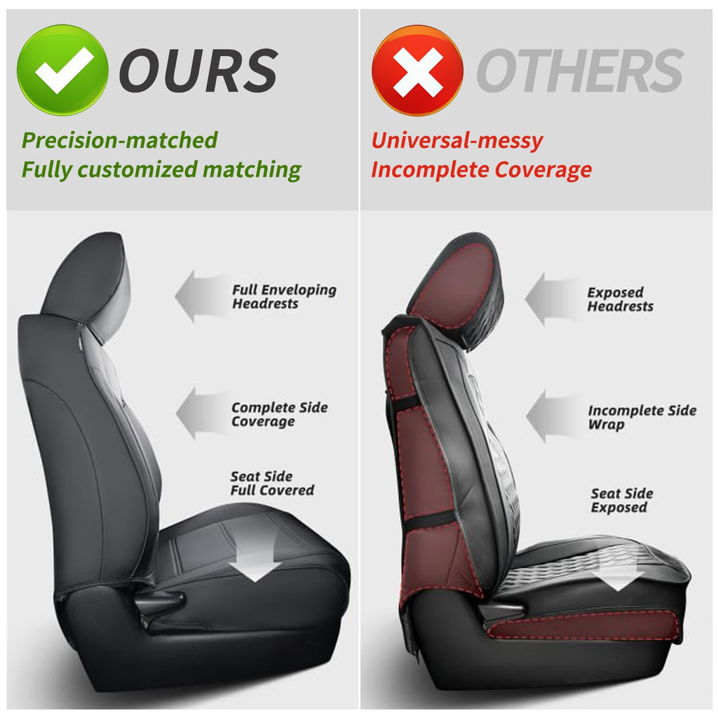 coverdream Front Seat Covers Custom Fit for Toyota Tacoma 2016 2017 2018 2019 2020 2021 2022 2023 SR SR5 TRD Series,Limited Pickup Truck,Breathable Seat Protector,Fit Like A Glove (Gray,2-Pack Only)
