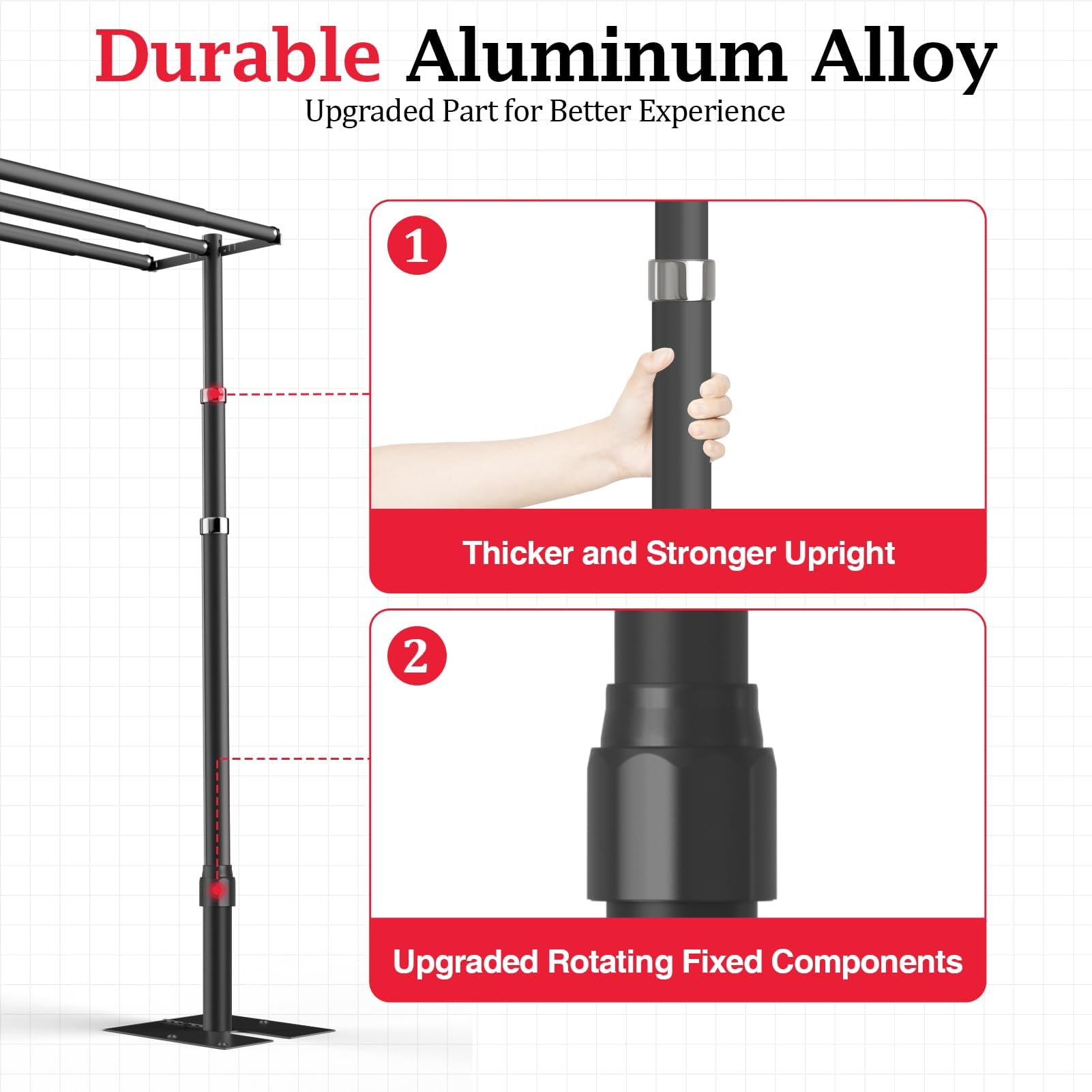 EMART Backdrop Stand Heavy Duty 8.9x10Ft,Three Crossbar Pipe and Drape Photo Background Support Kit, Adjustable Metal Frame with Flat Base for Wedding Birthday Party Decorations-Black