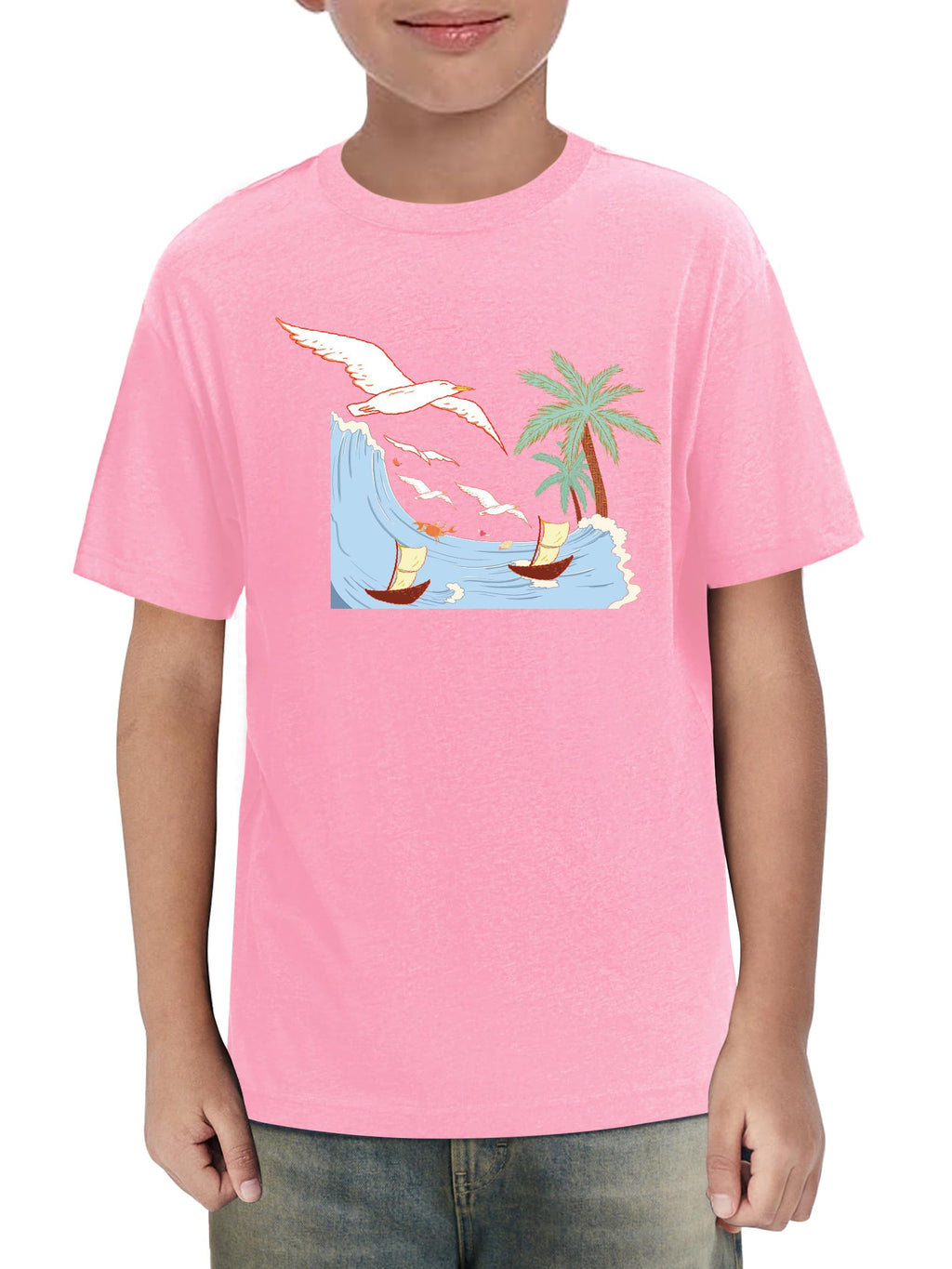 Haloumoning Boys Short Sleeve Shirts Kids Summer Crewneck T-Shirts Casual Tops Tees 5-14 Years