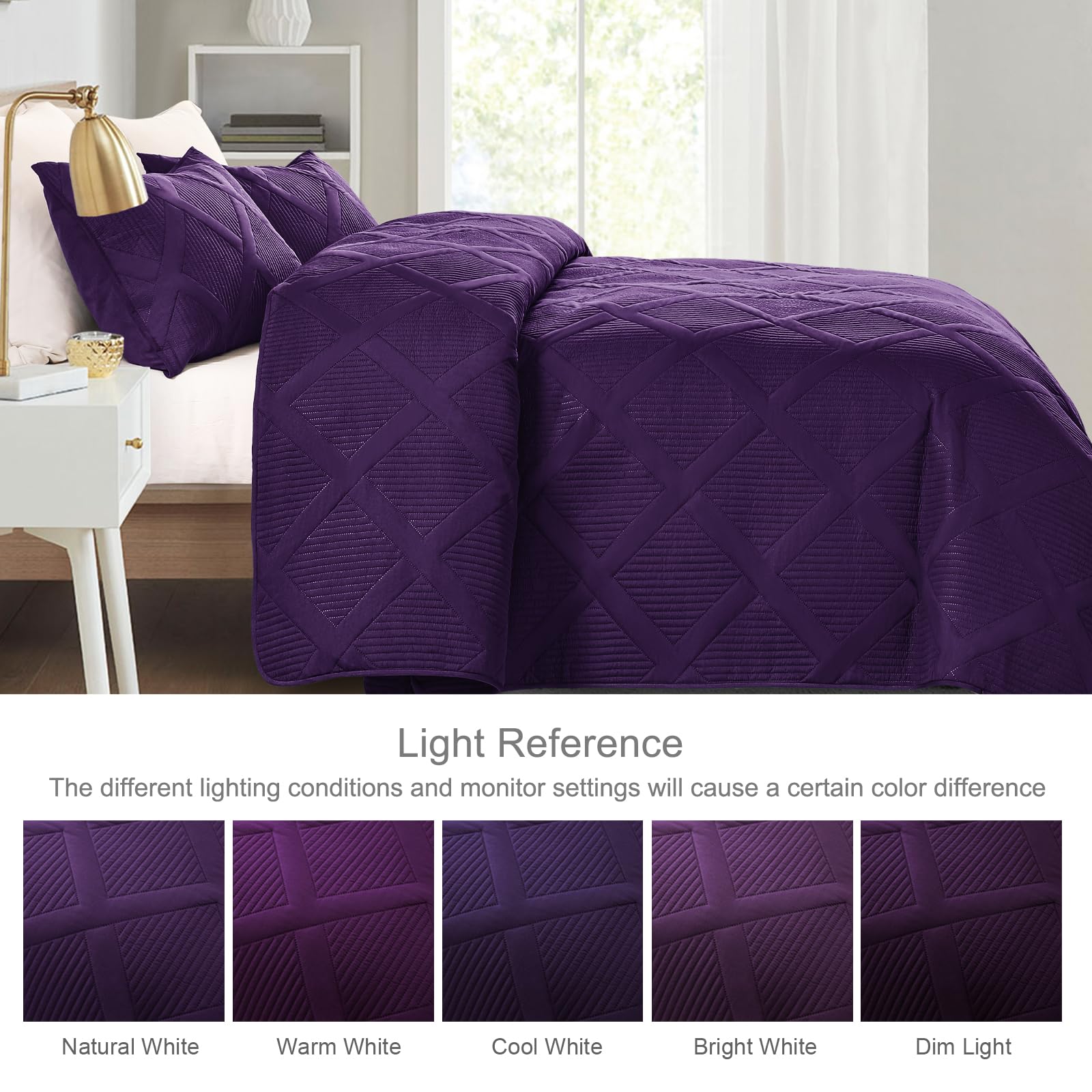 Exclusivo Mezcla Twin Size Quilt Set with Modern Striped Pattern, 2 Pieces Lightweight Black Quilts Bedding Set, Soft Bedspreads Coverlets for All Seasons
