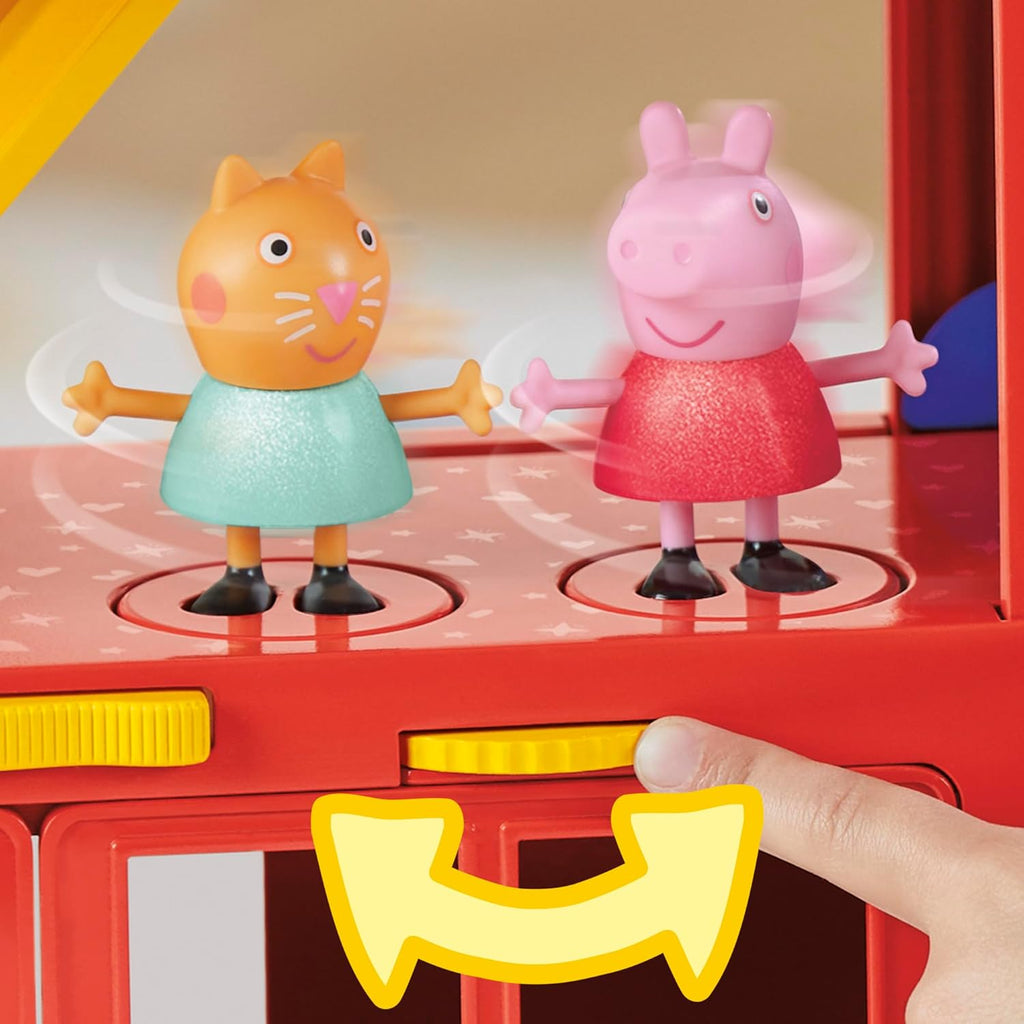 Peppa Pig 2-in-1 Party Bus Playset with 3 Figures and 13 Accessory Pieces, Preschool Toys for Girls and Boys, Kids Gifts, Ages 3+