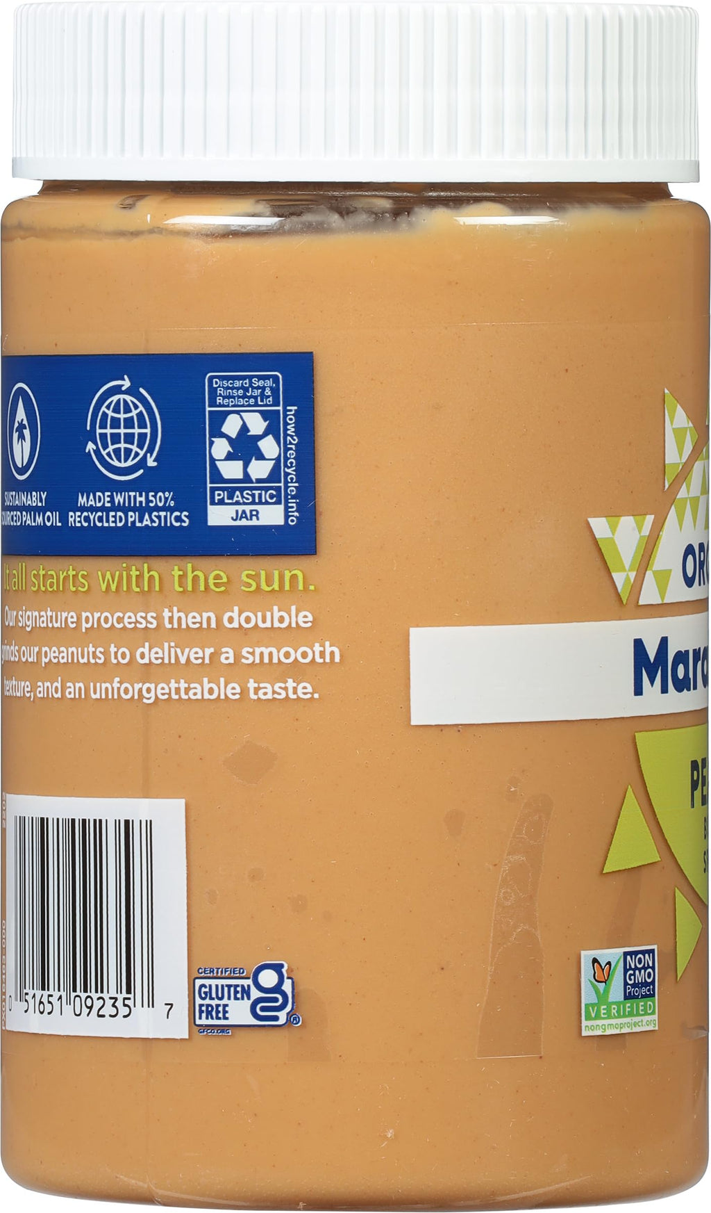 MaraNatha Organic Creamy Peanut Butter Spread, No Stir, 16 Ounce Jar