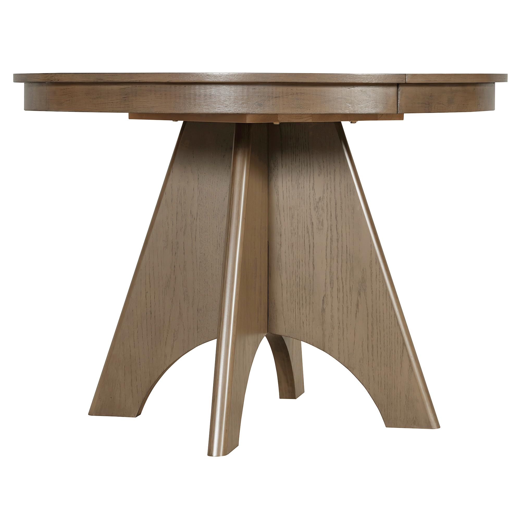 LUMISOL Round Dining Table for 4-6 People, 41"-57" Extendable Kitchen Table with 16" Removable Leaf for Small Places, Kitchen, Dining Room, Espresso