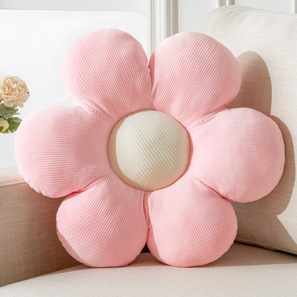Flower Pillow, Blue Throw Pillows Cute Daisy Decorative Pillow Cushion Seating Home Decorative for Bed, Sofa, Couch