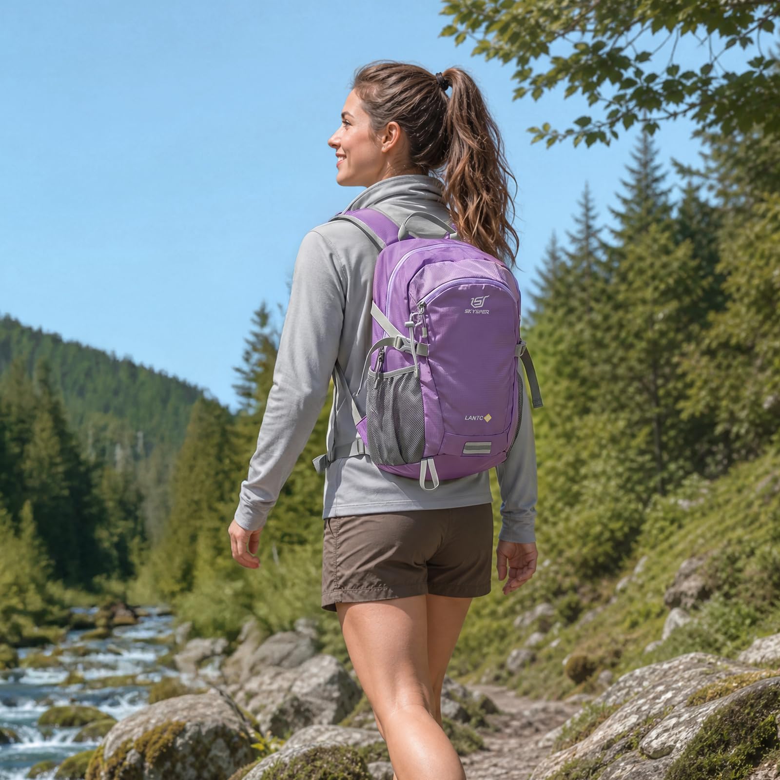 SKYSPER Small Hiking Backpack, 20L Lightweight Travel Backpacks Hiking Daypack for Women Men