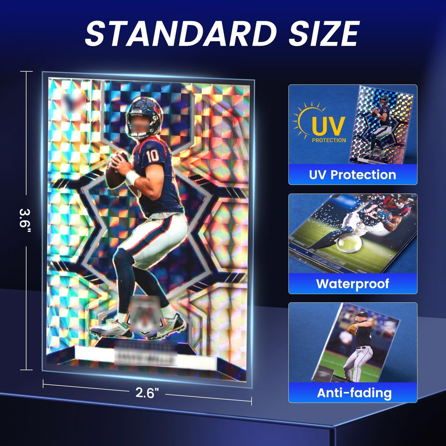 600ct Clear Card Sleeves for Trading Cards, Baseball Sports Soft Sleeves, Ultra Soft Plastic Card Protector Sleeve for Football, MTG, PKM, Game, Standard Cards
