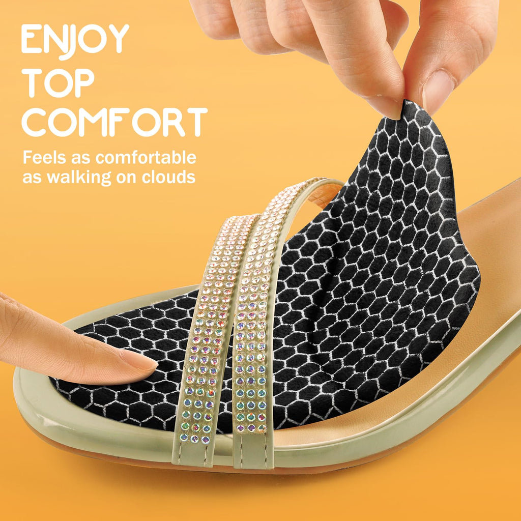 ZAIWOO Metatarsal Pads for Women, Ball of Foot Cushions, Heel Inserts, High Heel Comfort Pads (2 Pairs), Anti Slip, Invisible Design