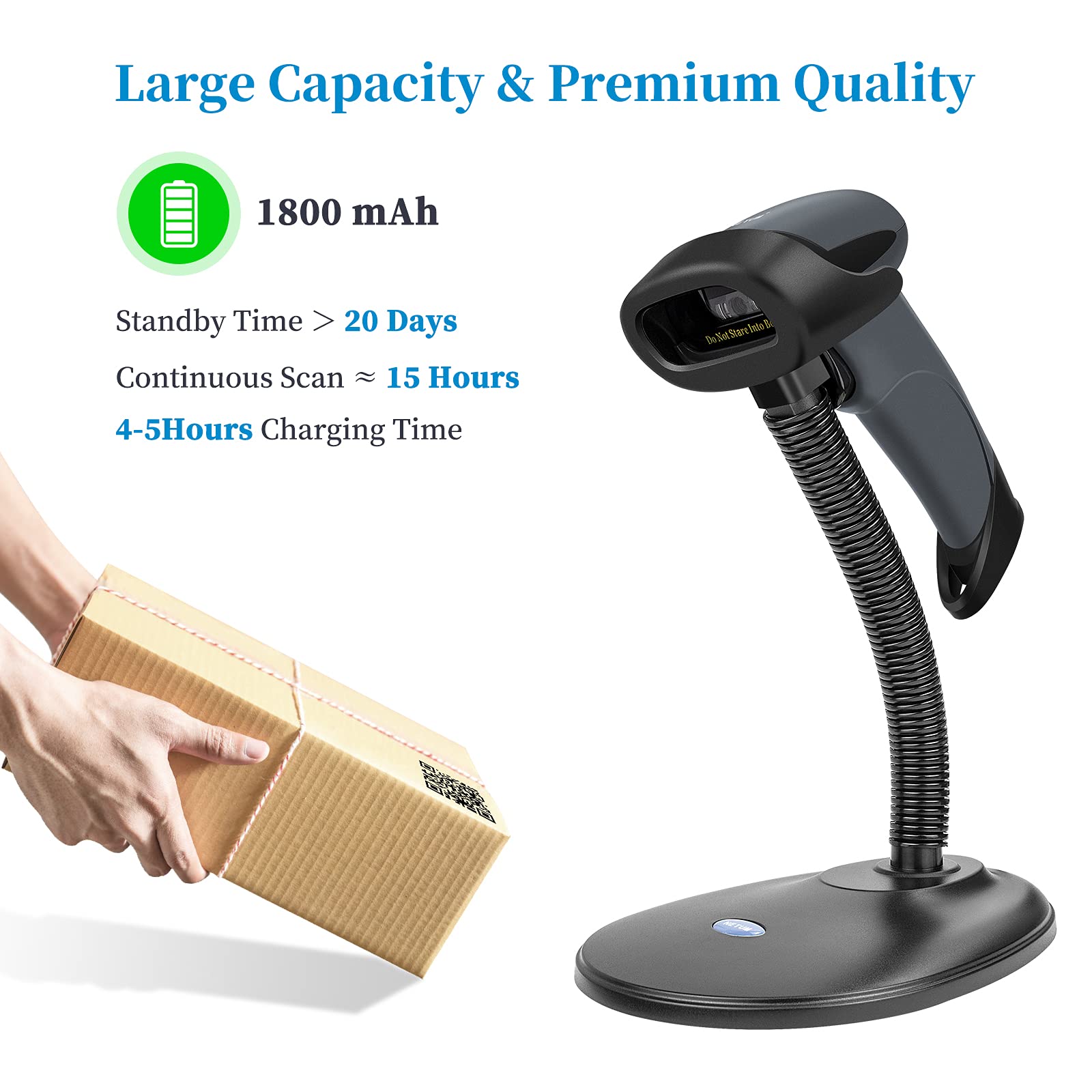 NETUM USB Laser Barcode Scanner, Handheld 1D Wired Bar Code Scanner Scanning UPC EAN Reader Gun Retails for Supermarket, Convenience Store, Warehouse - NT-M1