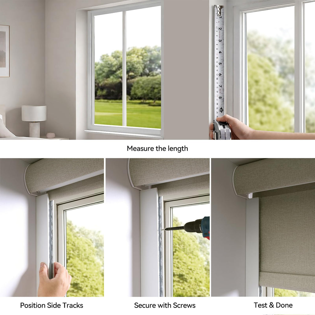 ZSTARR PVC Light Blockers Blackout Light Blockers Side Tracks for Window Shades Blinds Side Tracks for Blackout Shades Easy to Install Light Blocking Strips for Bedroom (Black, 58",2Pcs)