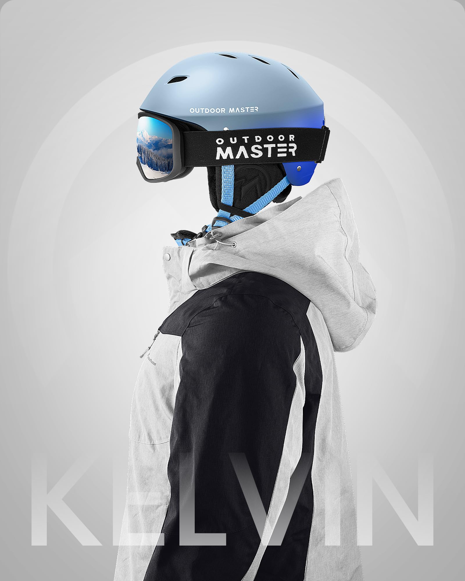OutdoorMaster Kelvin Ski Helmet - Snowboard Helmet for Men, Women & Youth