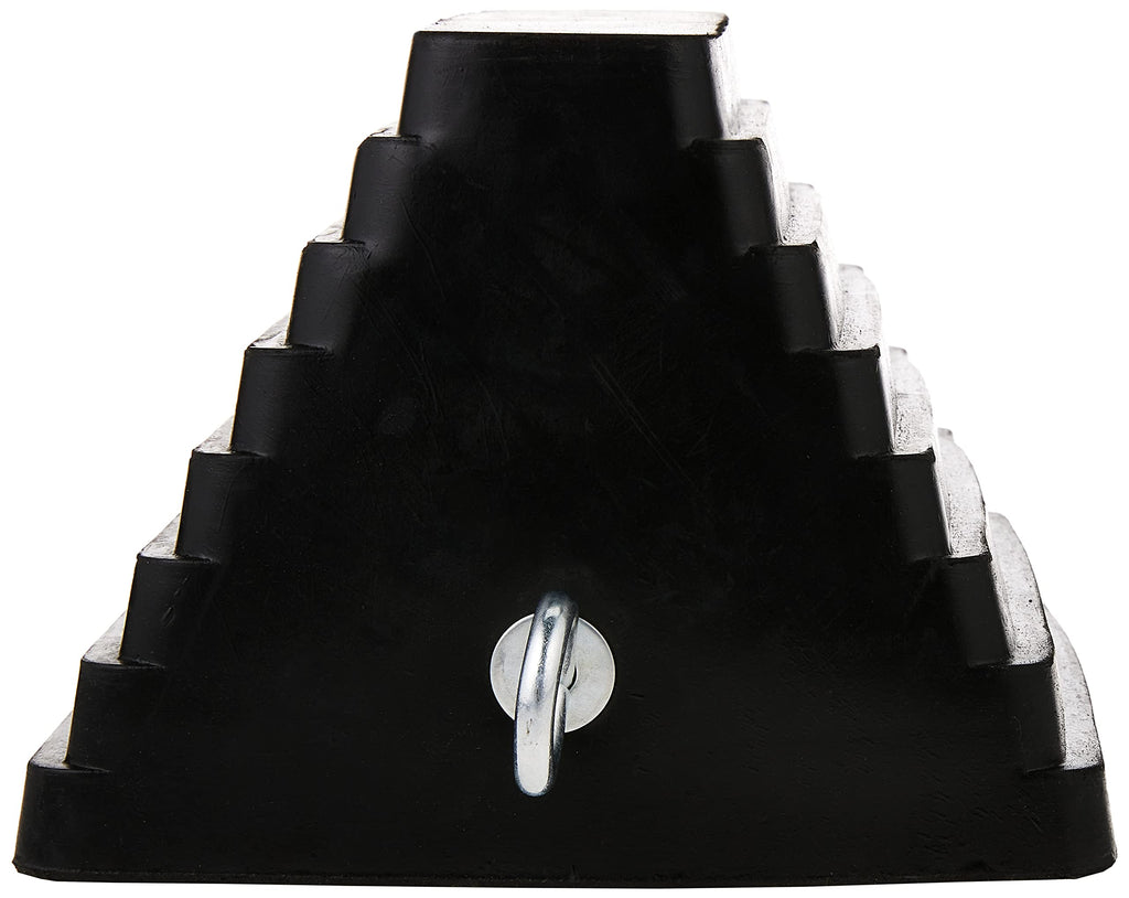 MaxxHaul 70073 Solid Rubber Heavy Duty Wheel Chock with Eyebolt (Pack of 2)