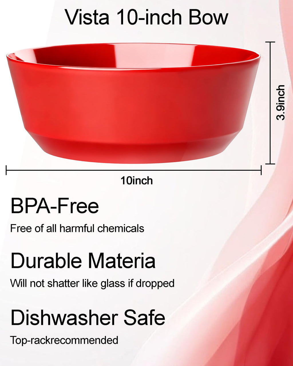 Hioasis 8 Pack Plastic Serving Bowls 128oz Black Plastic Bowls Heavy Duty Disposable Serving Bowls for Party Snack & Salad & Candy & Bar Buffet & Wedding