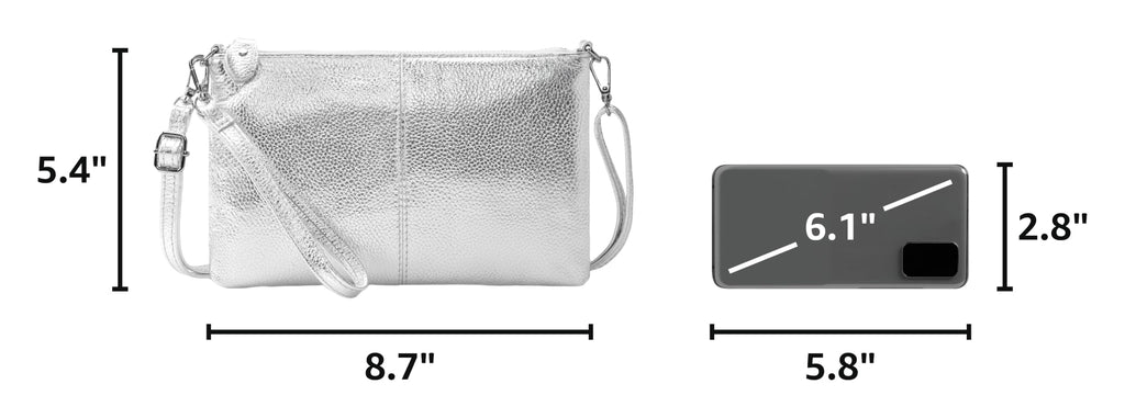 befen Genuine Leather Wristlet Clutch Wallet Purses Small Crossbody Bags for Women with RFID Blocking Card Slots