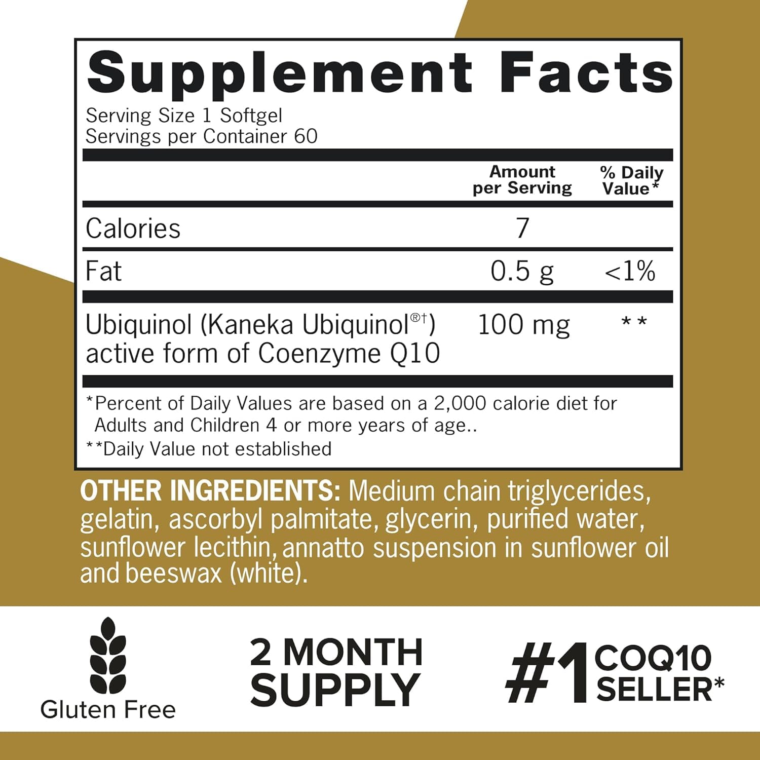 Qunol Ubiquinol CoQ10 100mg Softgels, Ubiquinol - Active Form of Coenzyme Q10, Antioxidant for Heart Health, Healthy Blood Pressure Levels, Beneficial to Statin Users, 60 Count