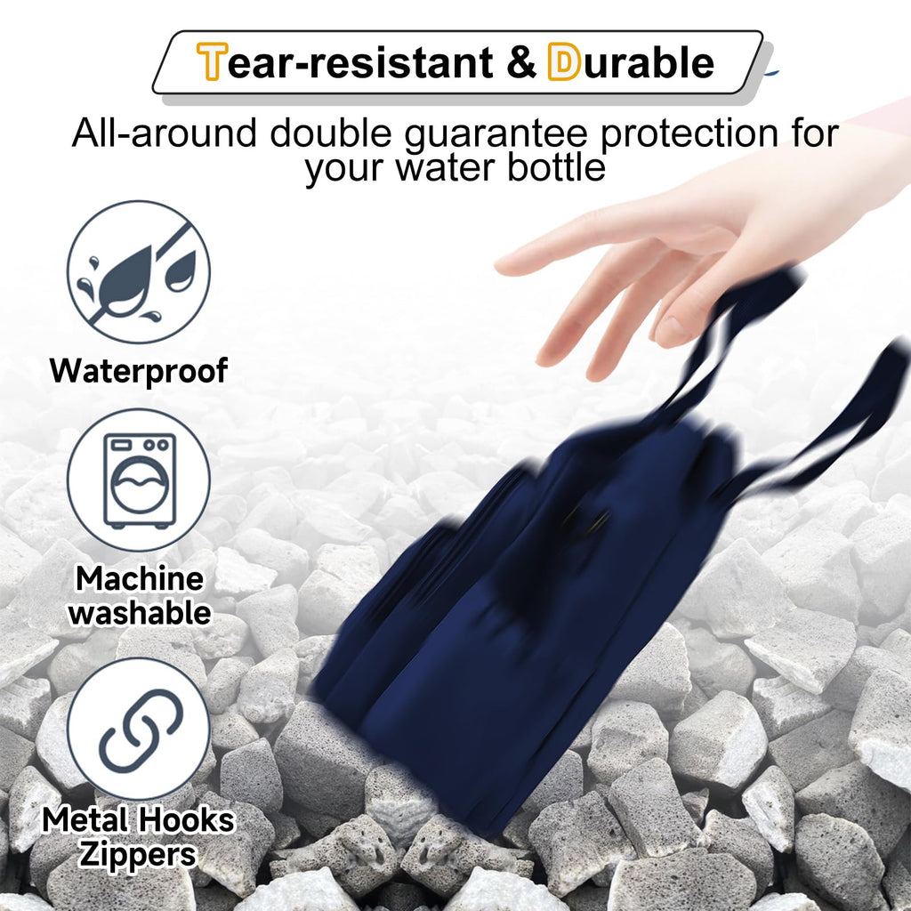 Water Bottle Holder with Strap, 32oz 40oz Insulated Crossbody Water Bottle Carrier Sling Bag with Phone Pocket for Walking/Hiking/Travel/Gym