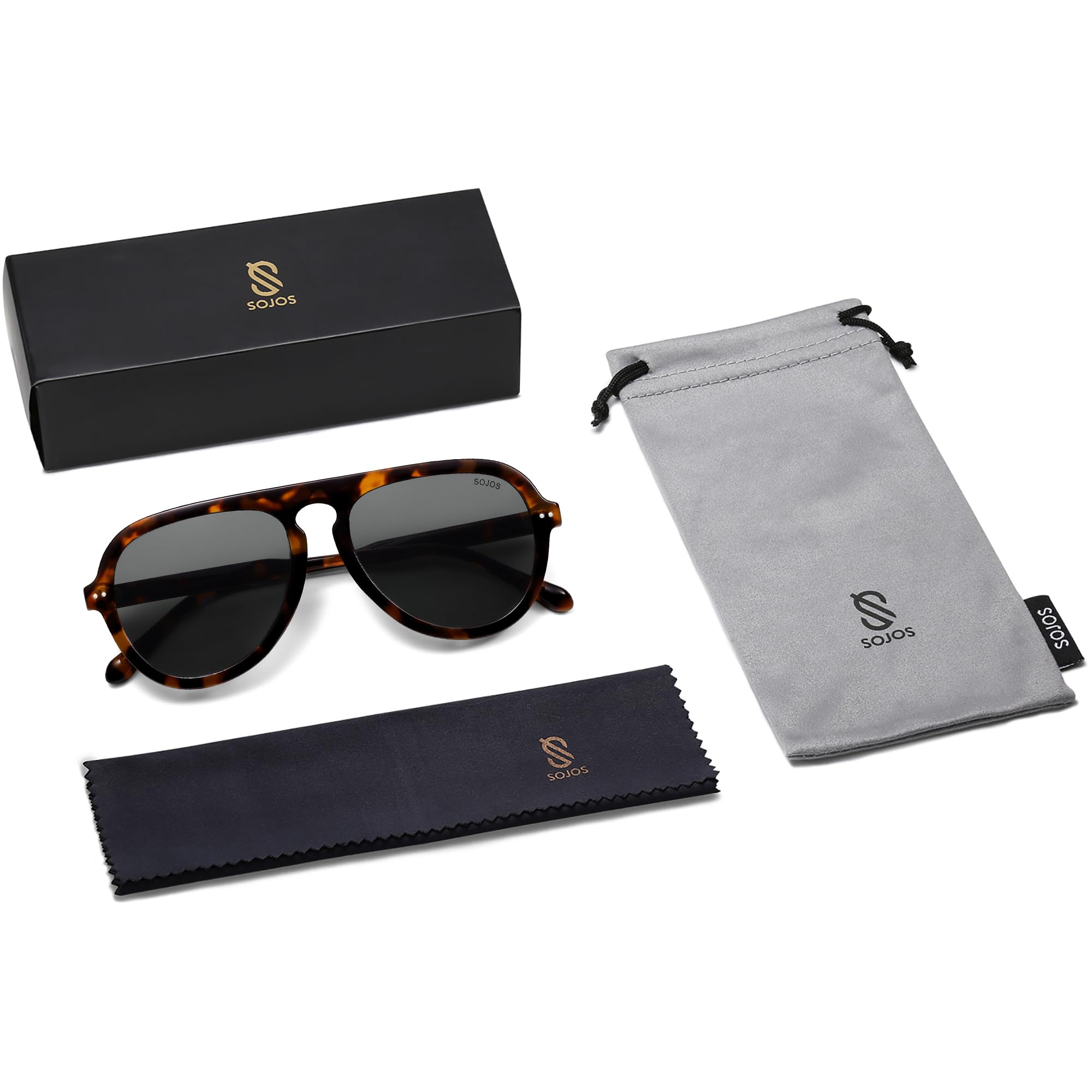 SOJOS Retro Aviator Sunglasses Womens Mens Vintage Plastic Frame Shades Lentes De Sol Para Mujer SJ2255