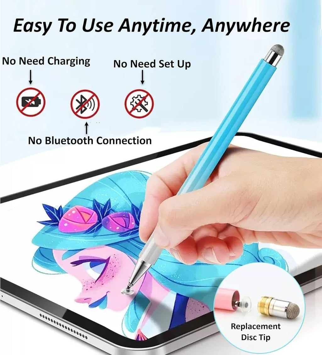 3-in-1 Stylus Pen for Samsung Galaxy Tab A11/A11+/A9+/A9/A8/A8 Plus/A7/A7 Lite, Stylus for iPad Pro/iPhone/Fire/Surface Tables Android,&iOS All Touch Devices (3 in 1 Black)