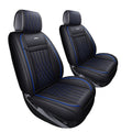 Aierxuan 2Pcs Front Chevy Silverado GMC Sierra Car Seat Covers, Custom Fit 2007-2026 1500 2500 HD 3500 HD Crew, Double, Extended Cab or Pickup Truck, with Waterproof Faux Leather (Black)