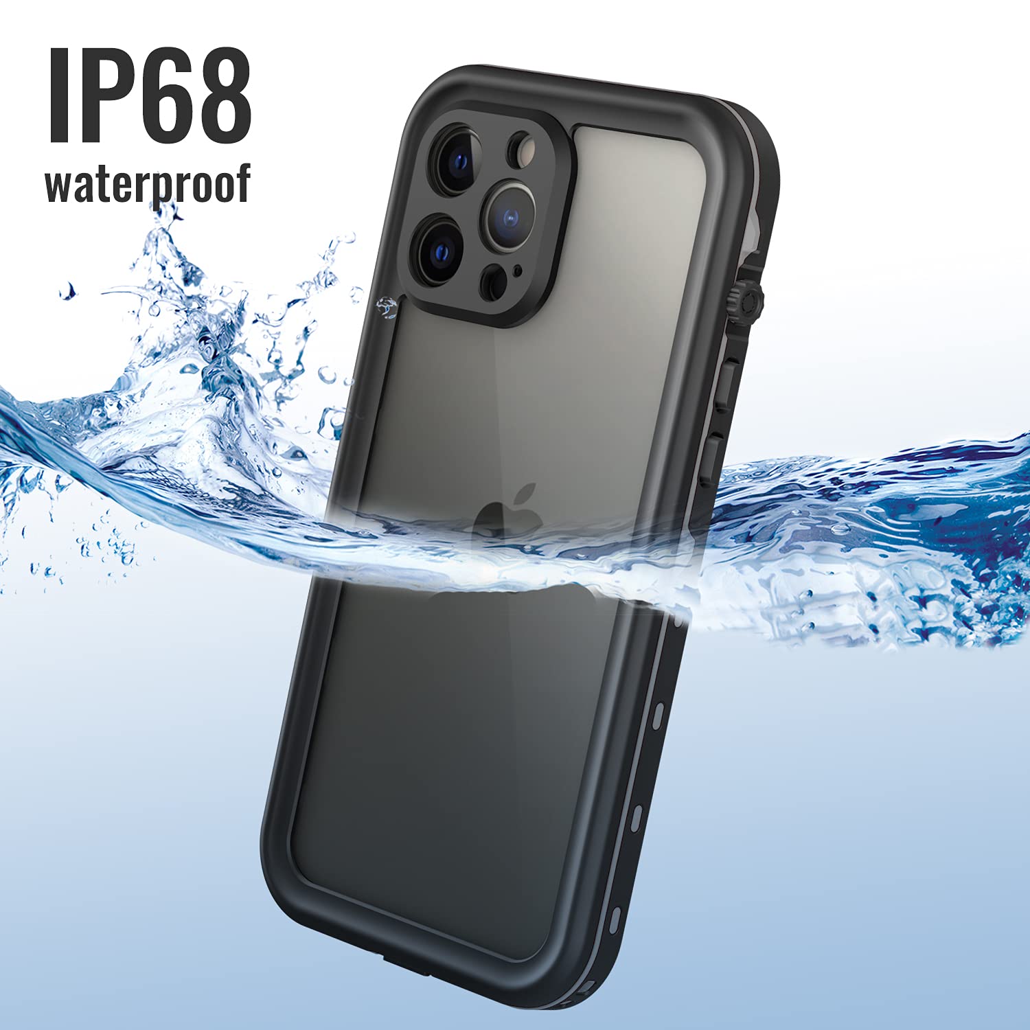 iPhone 13 Pro Case, Waterproof & Shockproof Phone Case, Full Protection, IP68, 6.1 Inch, Black
