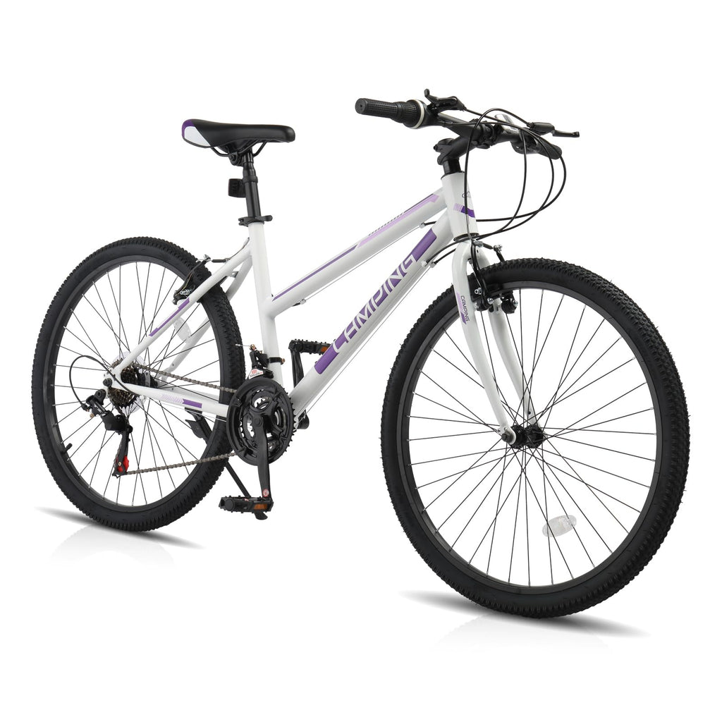 CamPingSurvivals 20/24/26 Inch Mountain Bike for Men/Women,Adult Bicycle | Professional 7or21 Speed Shifting, Dual Disc/V Brakes, Suspension Fork, Comfort Saddle, All-Terrain Tires & Pretty Look