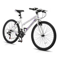 CamPingSurvivals 20/24/26 Inch Mountain Bike for Men/Women,Adult Bicycle | Professional 7or21 Speed Shifting, Dual Disc/V Brakes, Suspension Fork, Comfort Saddle, All-Terrain Tires & Pretty Look