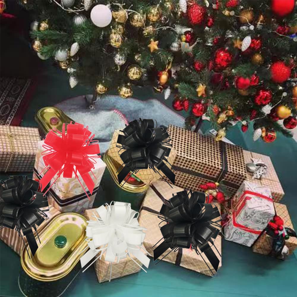 6 PCS Large Pull Bows,Bow for Gift Wrapping,6 inches,Christmas Party Birthday Gift Wedding Ribbon Bows for Wrapping Boxes or Flower Decorations, Valentine's Day Gift Decorations