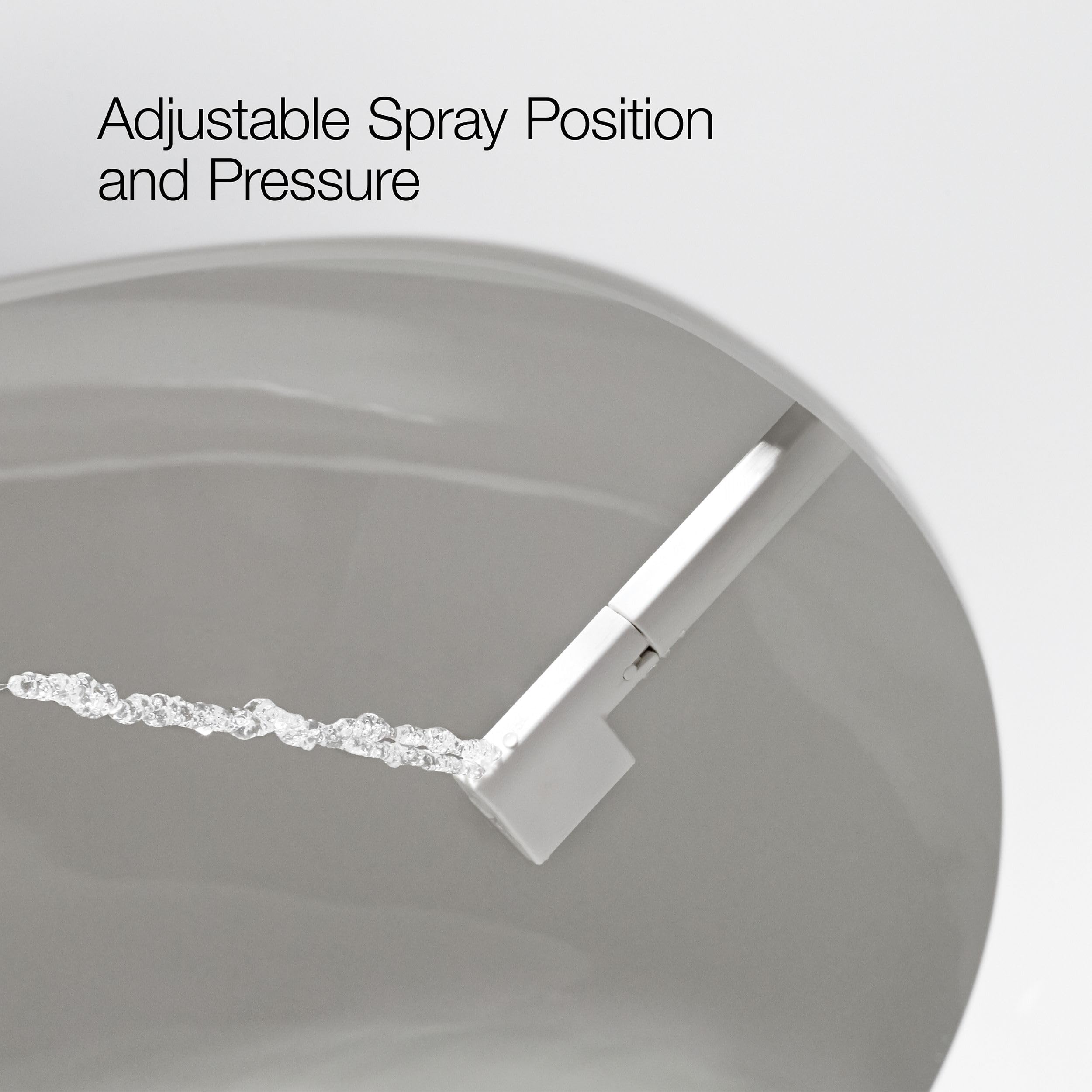 Kohler PureWash M250 Manual Round Bidet Toilet Seat, White, Quiet-Close Lid Prevents Slamming, Easy Installation with Quick-Release Hinges, Adjustable Spray Position & Pressure