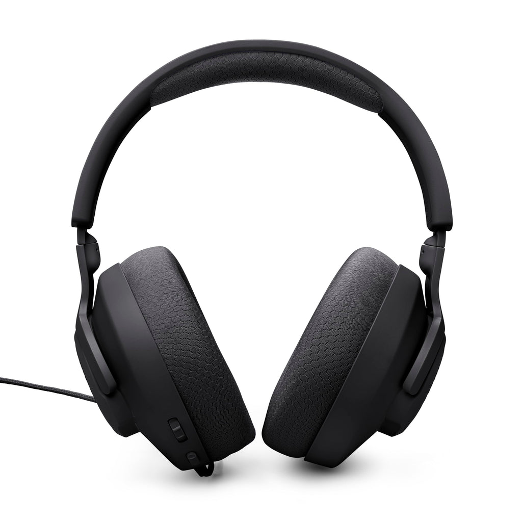 JBL Quantum 100M2 - Wired Over-Ear Gaming Headset with omnidirectional, Detachable mic with Mute Option and Fabric-Covered Memory Foam Ear Cushions, Compatible with All Platforms (Black)