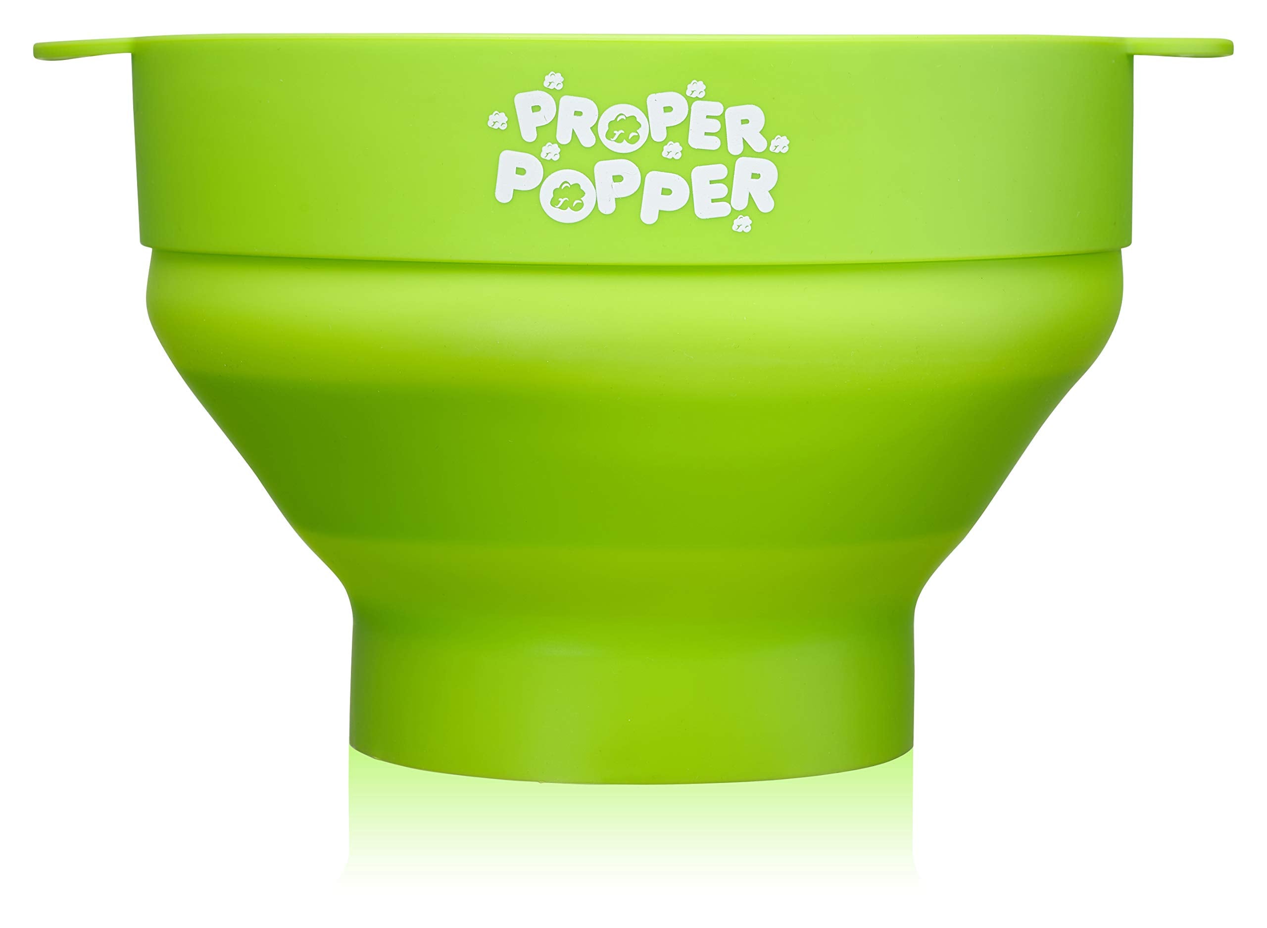 The Original Proper Popper Microwave Popcorn Popper, Silicone Popcorn Maker, Collapsible Bowl BPA Free & Dishwasher Safe - (Aqua)