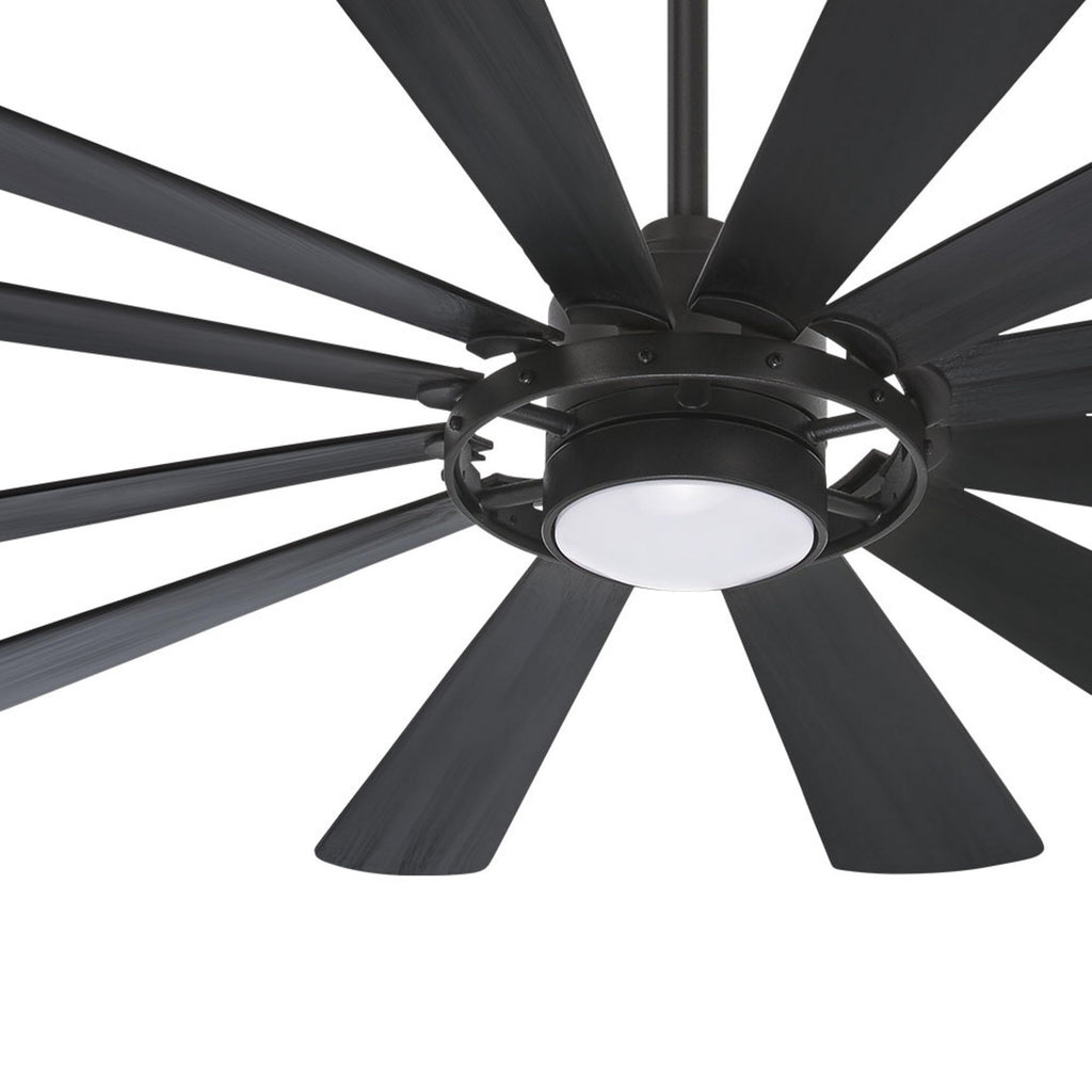 Minka-Aire F870L-ORB 65" Windmolen Outdoor Smart Ceiling Fan with LED Light and Remote Control, Oil Rubbed Bronze