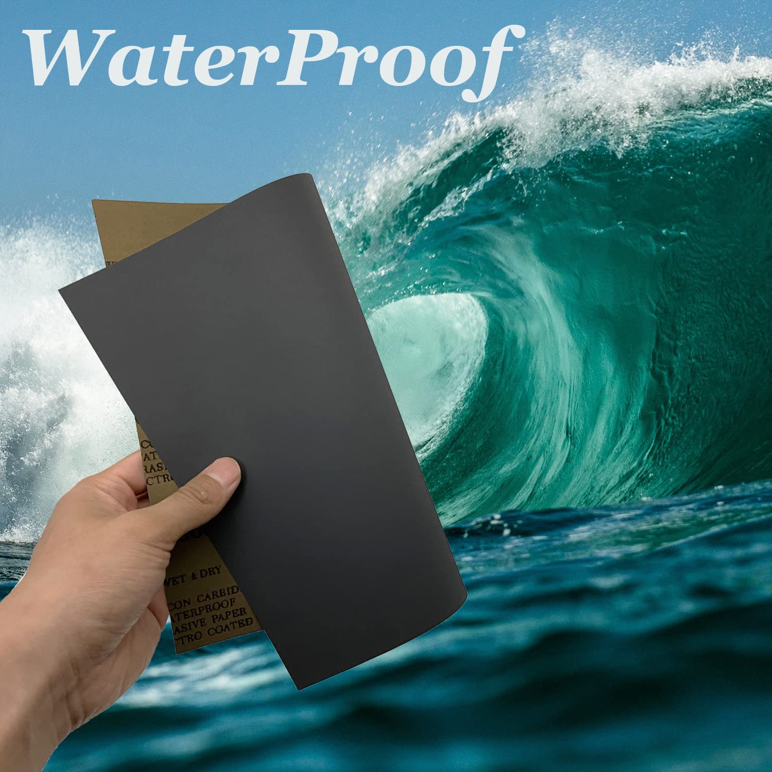 80 Grit Wet Dry Sandpaper, 9 x 11 Inch Sanding Sheets, 10PCS Premium Silicon Carbide Sand Paper for Wood Metal Ceramic or Auto Polishing and Scratches Removing