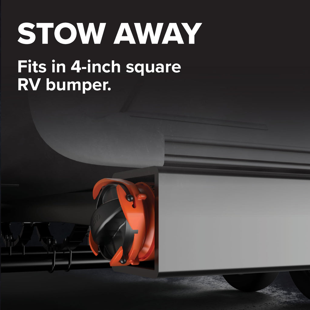 Camco RhinoFLEX 15' RV Sewer Hose Kit — Includes 4-in-1 Adapter, Clear Elbow, & Caps — Connects to 3″ Slip & 3″, 3 1/2″, 4″ NPT Threaded Sewer Connections (39770)