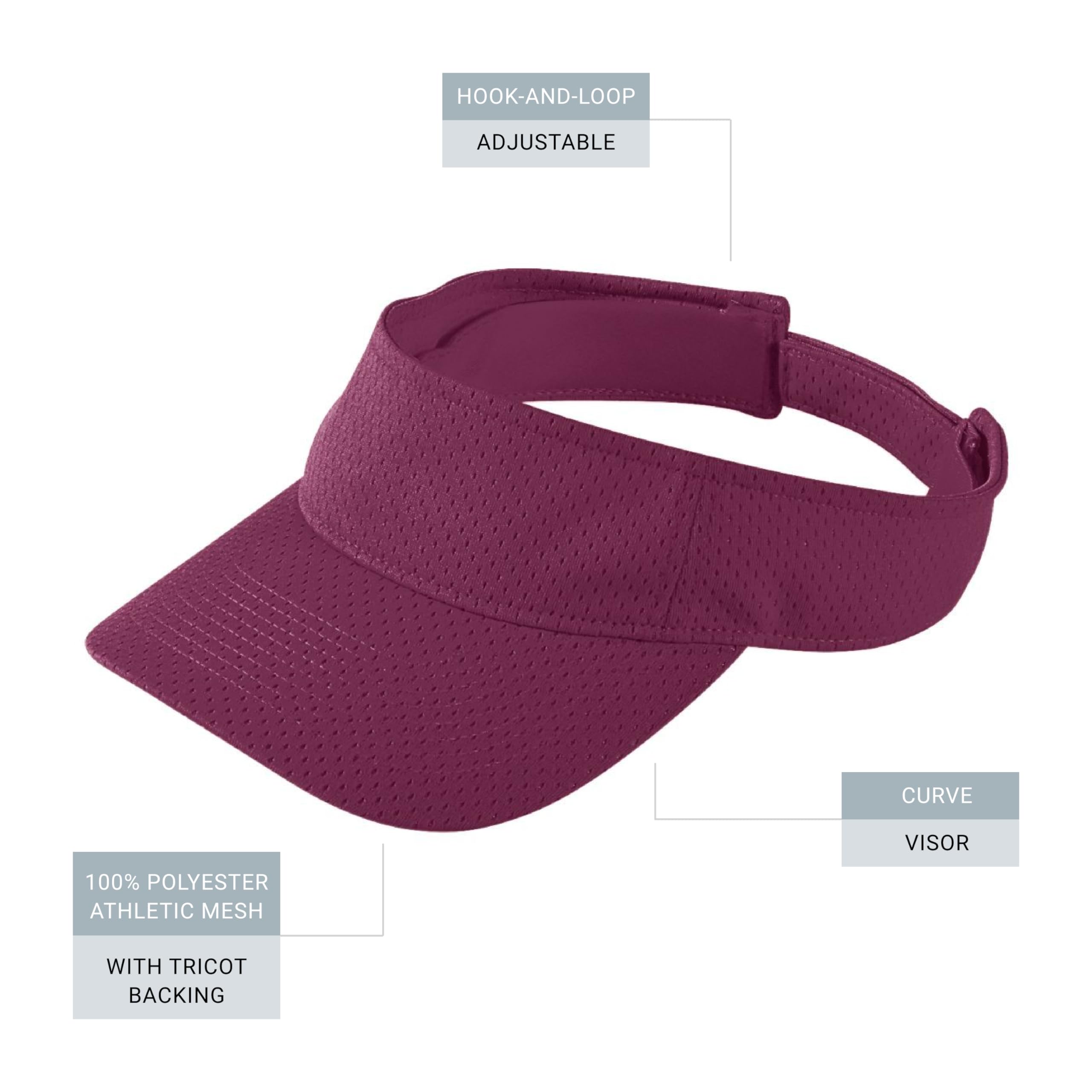 Augusta Sportswear Women's Athletic Mesh Visor - Stylish Sun Hat for Golf, Running, and Outdoor Activities