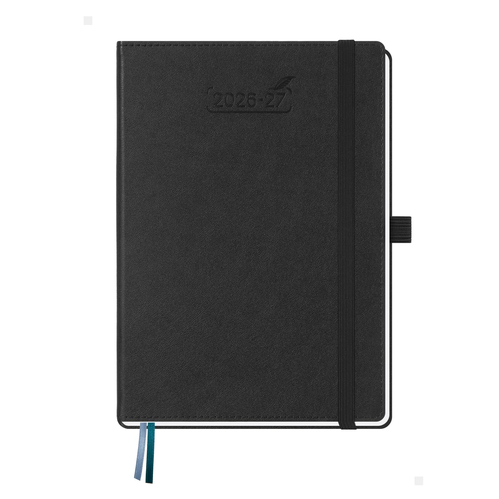 BEZEND Pocket Planner 2026-2027 Weekly and Monthly (3.5" x 6") 18 Months Small Academic Calendar (Jul 26-Dec 27) Ideal for Students, Work & Home, Storage Pocket, PU Leather Hardcover -Black