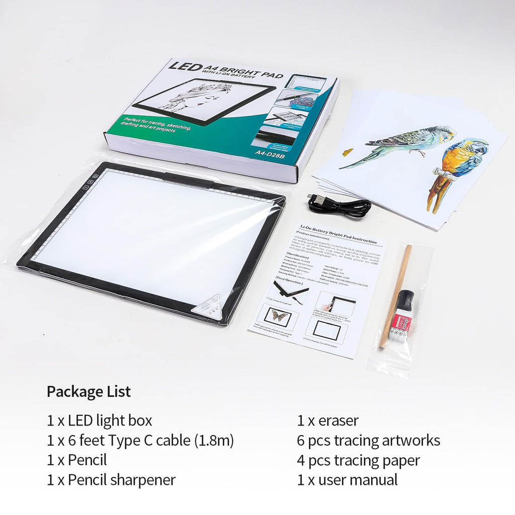 Zocelight A1(35.4''x 23.6'') Large Rechargeable Light Pad for Diamond Painting,6 Levels & Stepless Dimming Light Box for Tracing,3-Color Modes Light Board,Built-in 6000mAh Battery Light Table for Art