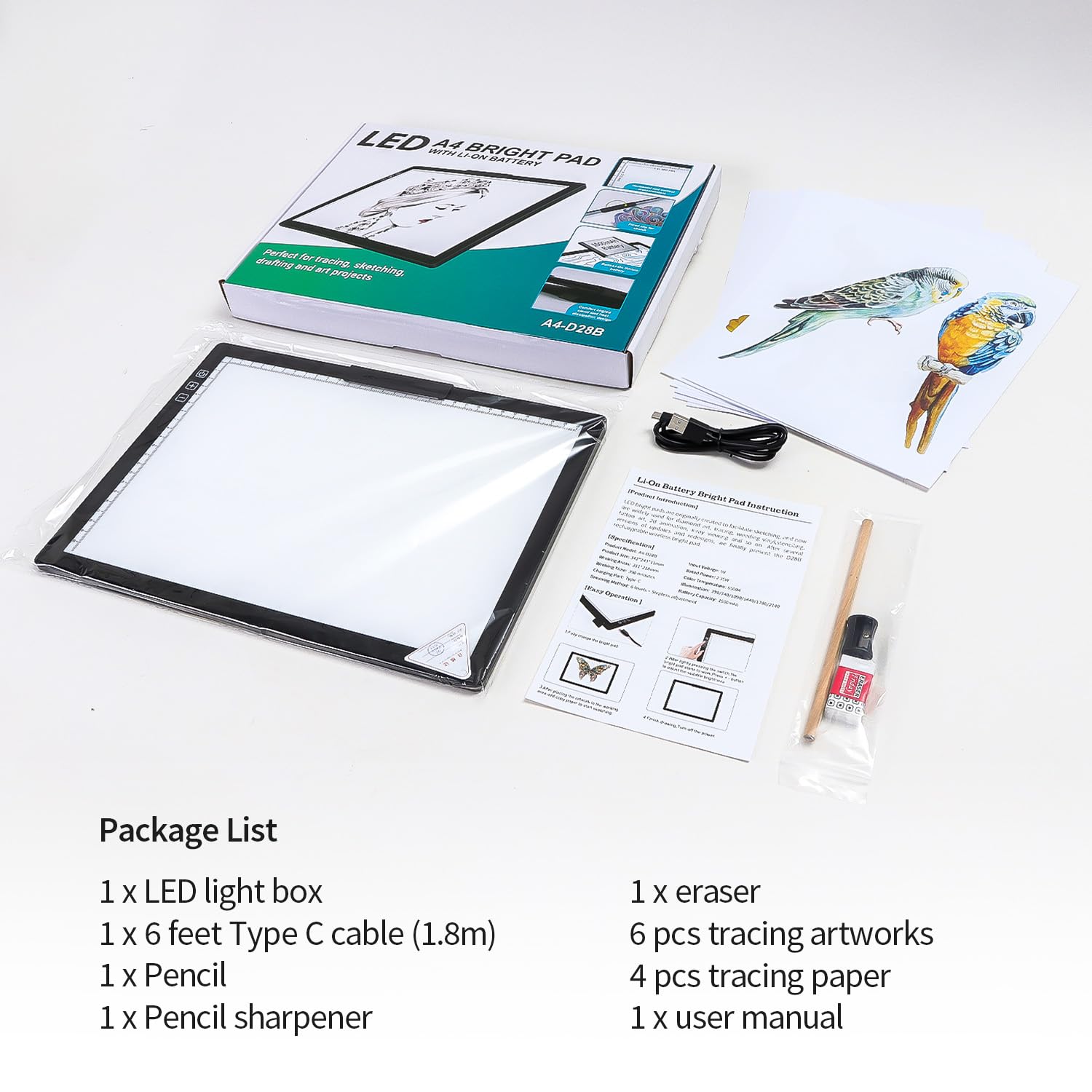 Zocelight A1(35.4''x 23.6'') Large Rechargeable Light Pad for Diamond Painting,6 Levels & Stepless Dimming Light Box for Tracing,3-Color Modes Light Board,Built-in 6000mAh Battery Light Table for Art