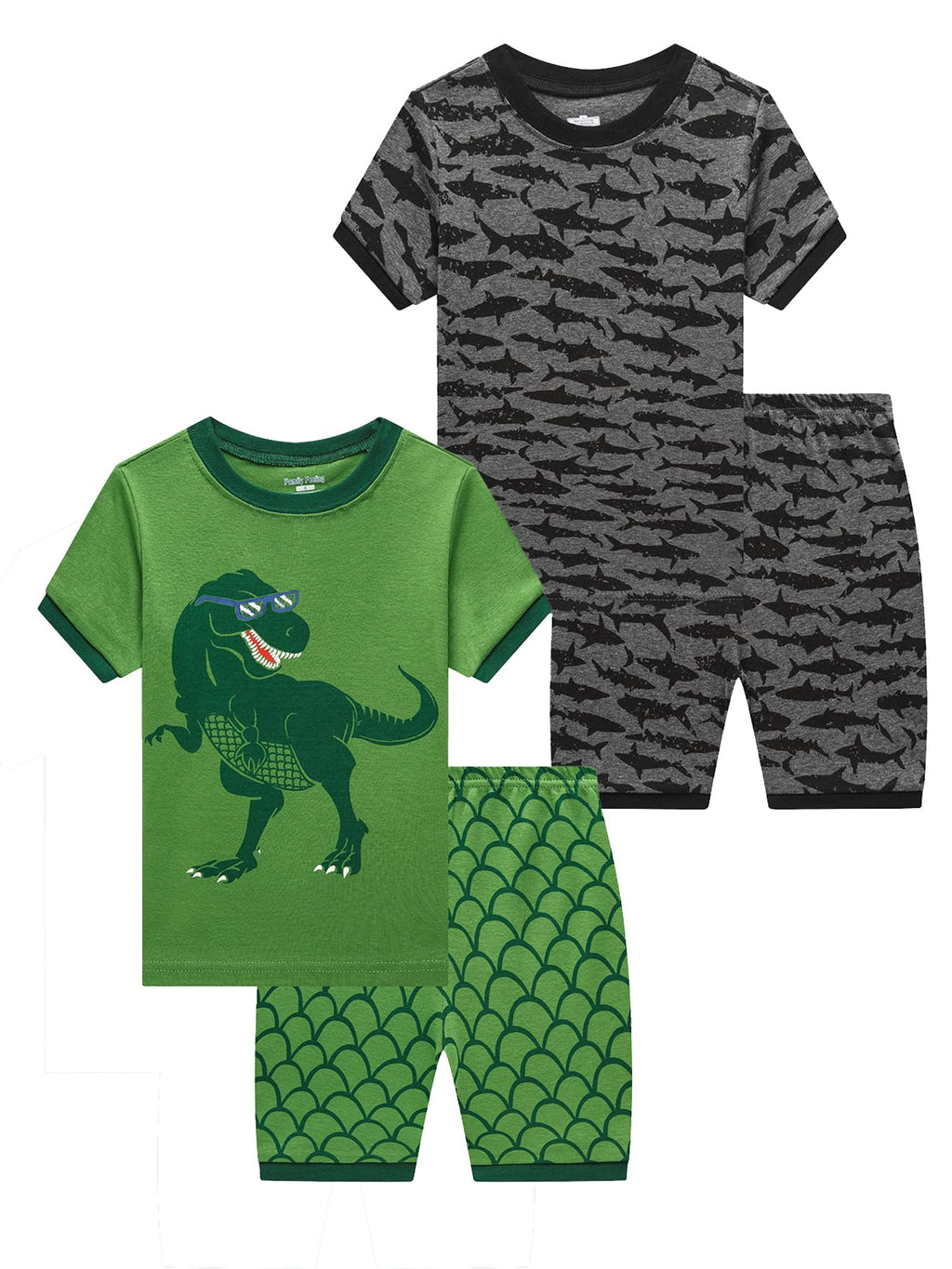 Family Feeling Boys Summer Pajamas Sets Short 100% Cotton Pjs