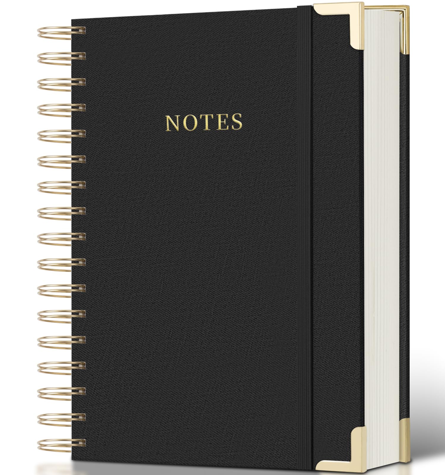 Spiral Notebook Journal, 328 Pages Linen Hardcover College Ruled Notebook, Lined Thick Journals for Women Men, A4 Thick Spiral Journal for Writing, 100GSM Paper, Cute Notebooks for Work School