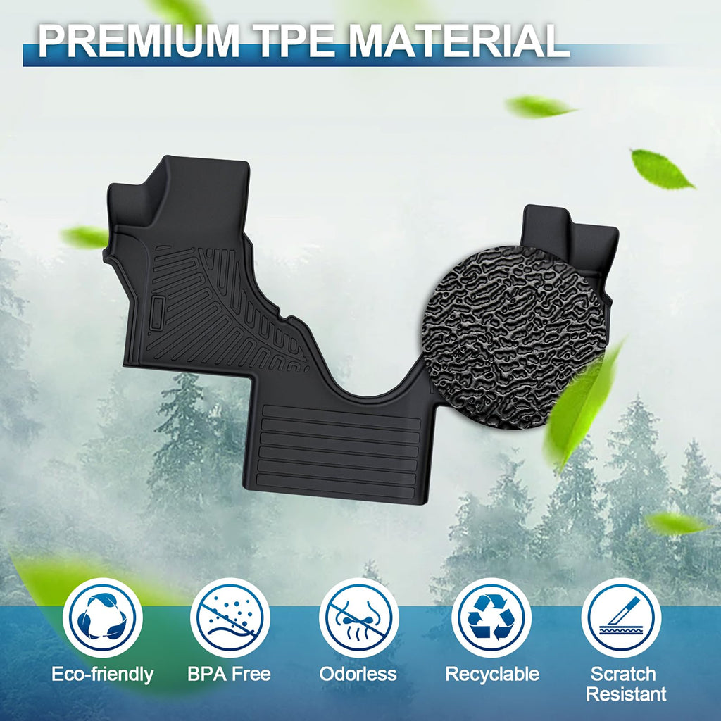 PELEUS Floor Mats for Toyota 4Runner 2003-2009 (4th Gen), All Weather Custom Fit Car Mats & Cargo Liner Set, Odorless TPE Heavy Duty Protection Accessories, Black (Only 5-Seat Models)