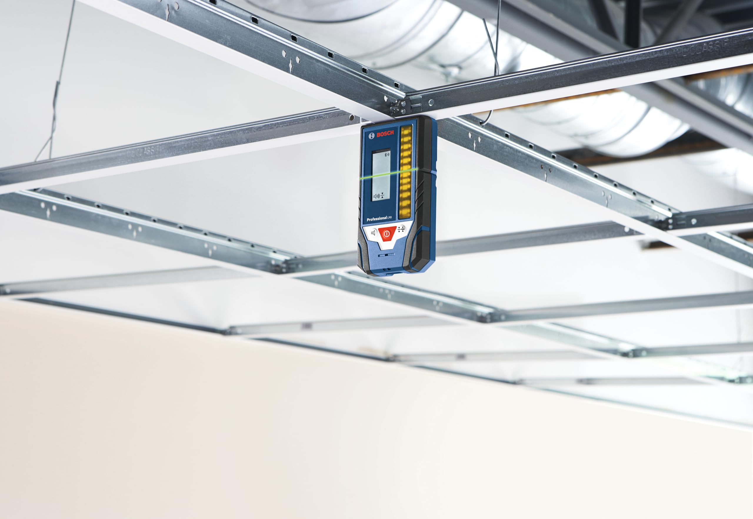 BOSCH LR1 500 Ft Green-Beam Rotary Laser Receiver, Includes Mounting Bracket & 9V Battery