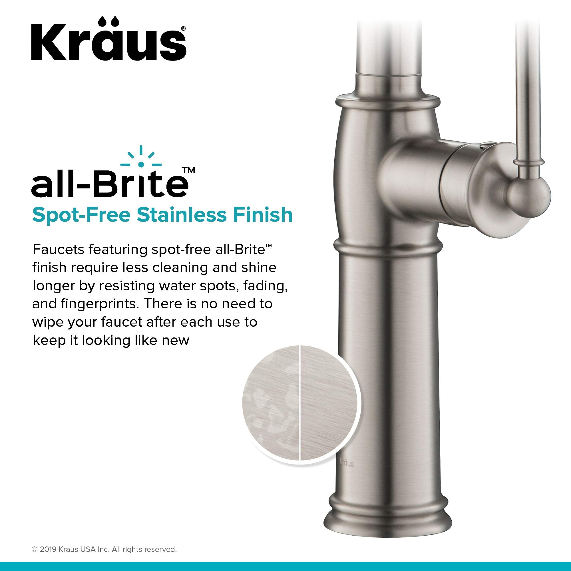 KRAUS Allyn Transitional Bridge Kitchen Faucet with Pull-Down Sprayhead in Brushed Gold, KPF-3121BG