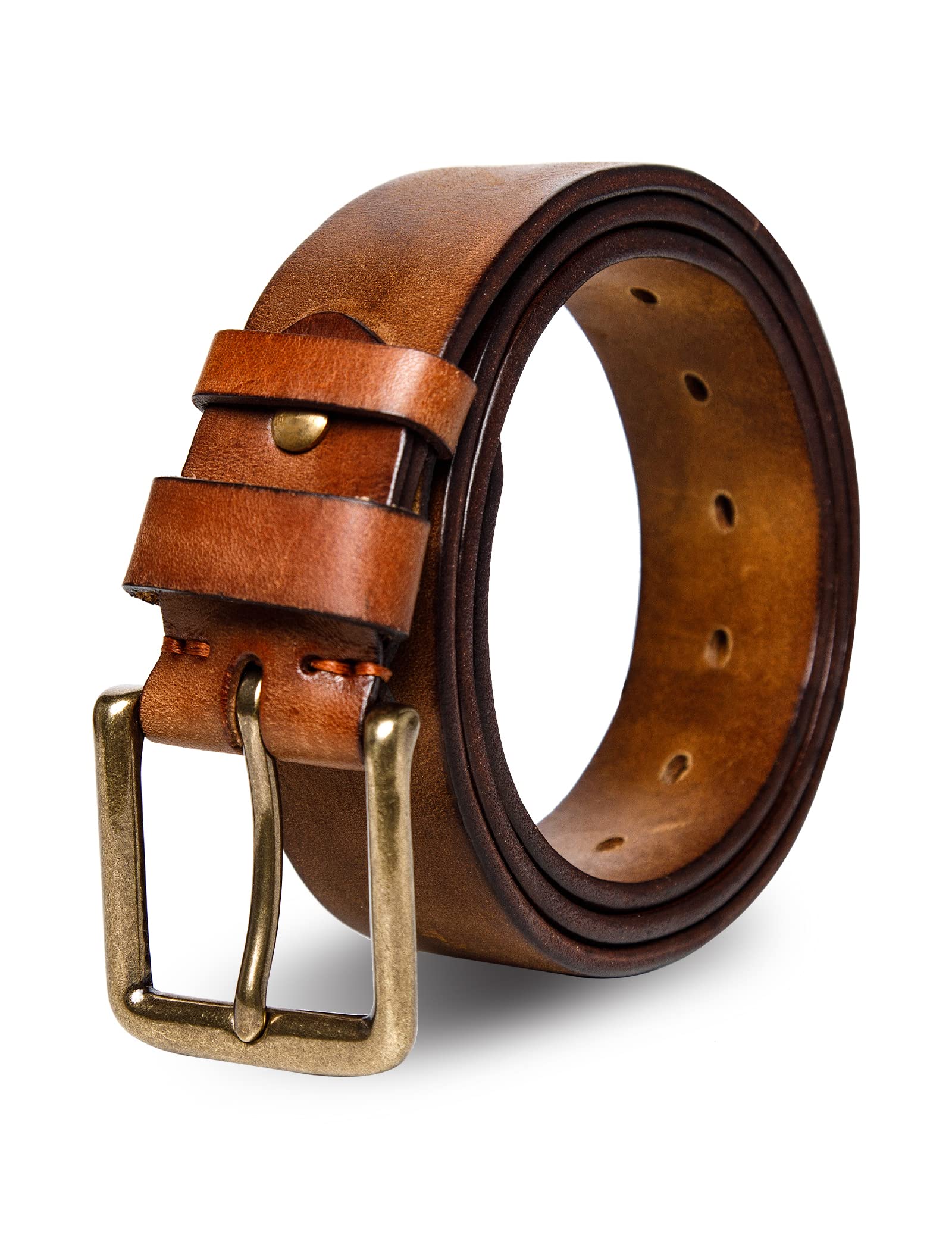 Thicken Full Grain Leather Mens Belt Heavy Duty Mens Work Belt Mens Belt High Hardness Buckle Packed In Gift Box