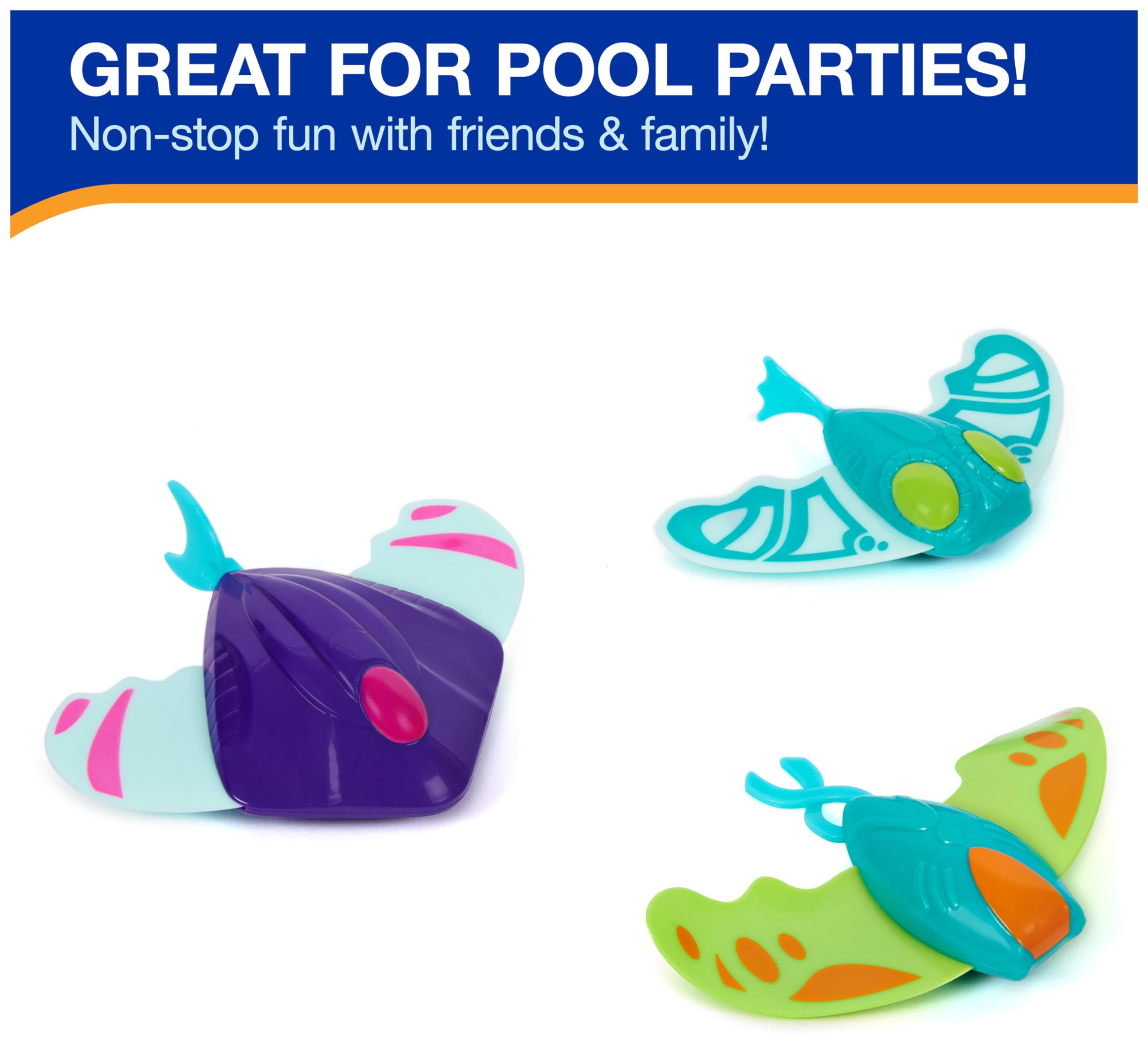 SwimWays Zoom-A-Rays Water Toys, Kids Pool Toys for Swim Training, Outdoor Games for Kids Aged 5 & Up, 3-Pack