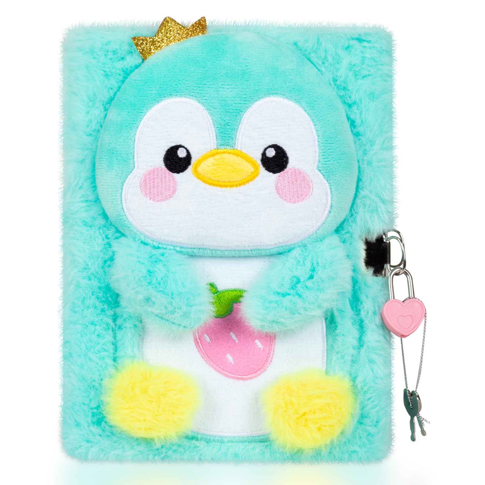 Axolotl Diary for Girls with Lock, Plush Axolotl Toys Gift for Teen Girls, Kids Writing Journal Notebook, Birthday Gifts for Little Girls Ages 5 6 7 8 9 10-12 Year Old