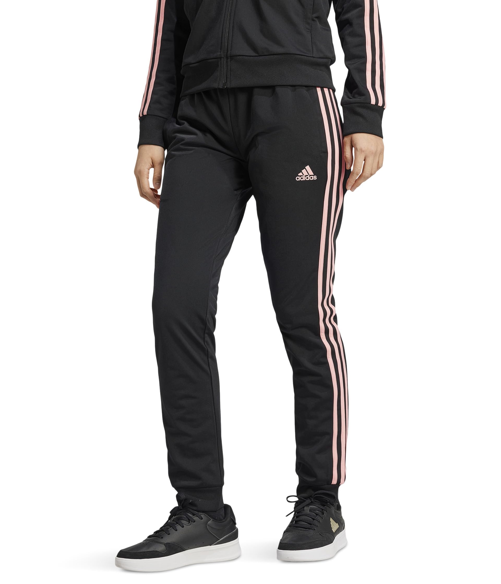 Adidas Womens Essentials Fleece Tapered Cuff Pants