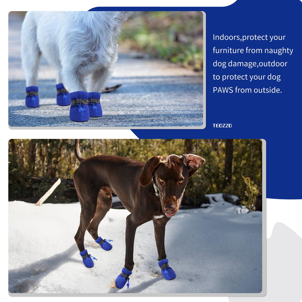 Dog Shoes for Hot Pavement, Summer Dog Boots & Paw Protector, Anti-Slip Sole Dog Booties with Reflective Straps Dog for Small Medium Dogs 4PCS (A-Pink, Size 3: 1.37"(Width))