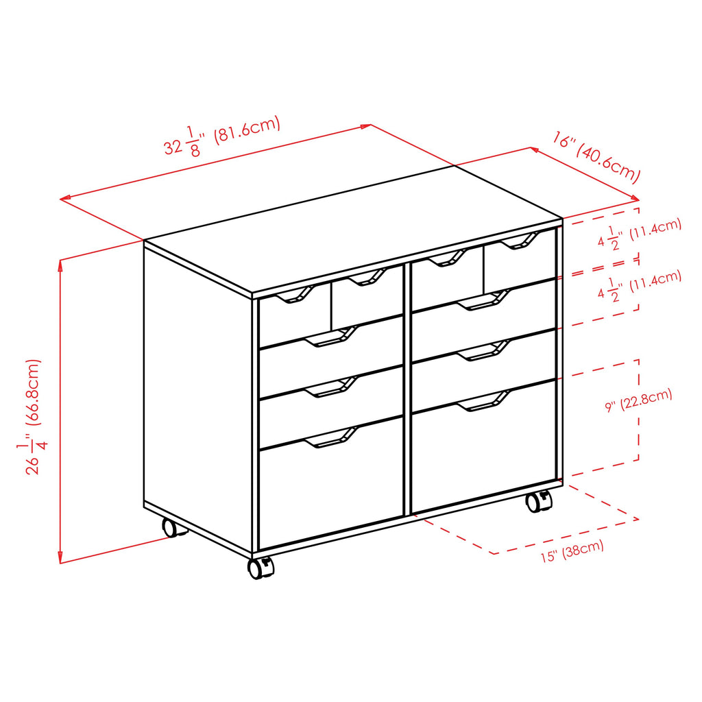 Winsome Halifax Mobile Storage Cabinet with Doors & Drawers, Stylish & Functional Home Storage Cabinet for Filing, Kitchen Organization, Moveable Furniture for Office, Dorms, Apartments