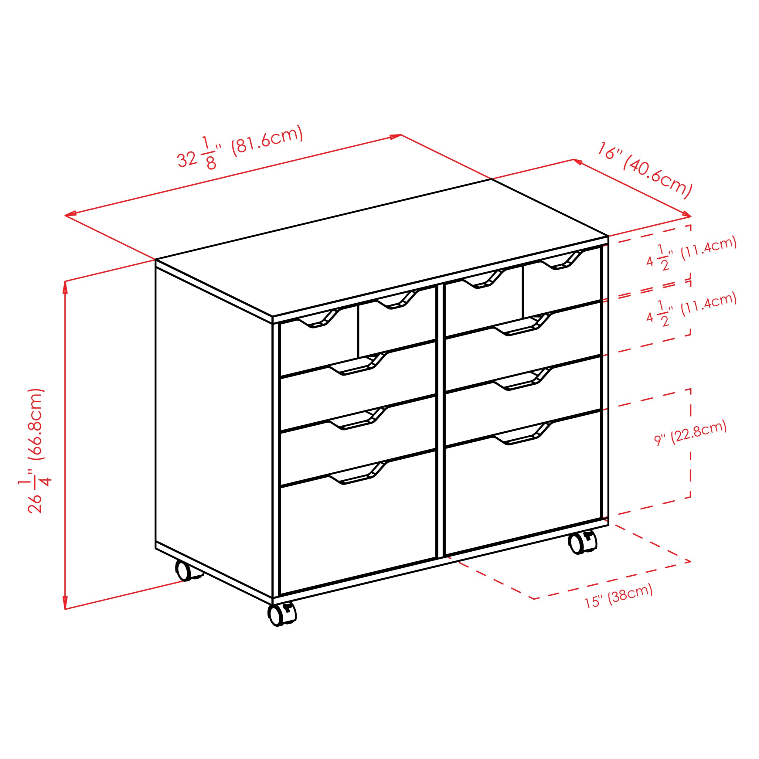 Winsome Halifax Mobile Storage Cabinet with Doors & Drawers, Stylish & Functional Home Storage Cabinet for Filing, Kitchen Organization, Moveable Furniture for Office, Dorms, Apartments