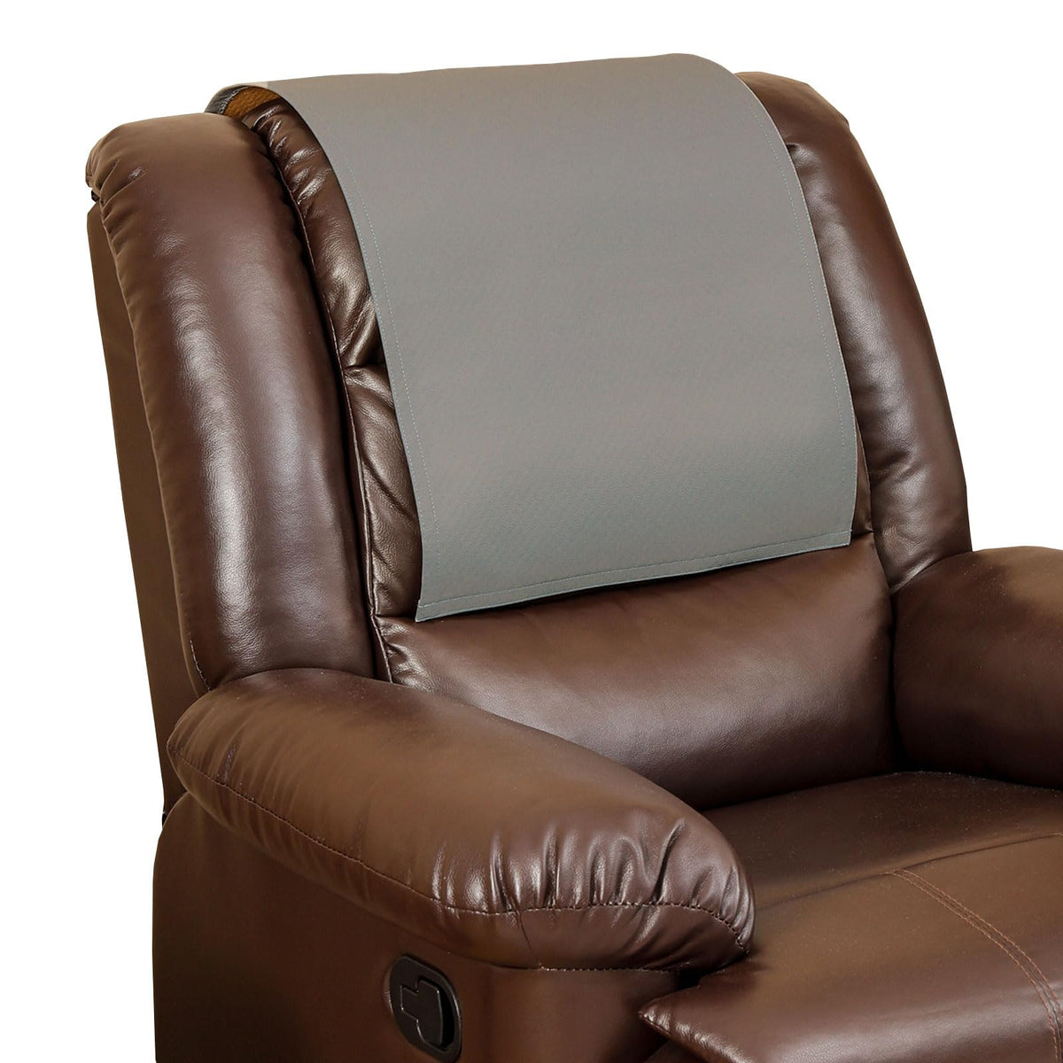 Non Slip Recliner Headrest Protector Washable Faux Leather Headrest Covers for Recliner Chair Waterproof Couch Head Rest Covers for Sofa,Furniture,Office Chair,Theater Seat (Beige)
